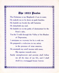 Box 1_5 (Printed Materials, Christian Growth, The 1933 Psalm, 1929,1933)