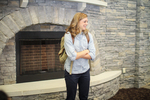 A Female Student by the Fireplace in Gallaway Village by Asbury Theological Seminary Communications