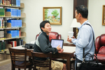 International Students Talking in the Library by Asbury Theological Seminary Communications