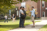 Three Male Students Talking on Campus - 3 by Asbury Theological Seminary Communications