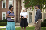 Three Students Outside the Admin Building - 10 by Asbury Theological Seminary Communications