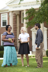 Three Students Outside the Admin Building - 15 by Asbury Theological Seminary Communications