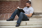Trevor Johnston on the Steps of the Admin Building by Asbury Theological Seminary Communications