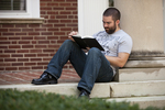 Trevor Johnston on the Steps of the Admin Building - 3 by Asbury Theological Seminary Communications