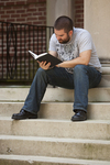 Trevor Johnston on the Steps of the Admin Building - 10 by Asbury Theological Seminary Communications
