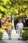 Two Students Walking in Wesley Square - 2 by Asbury Theological Seminary Communications