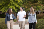 Three Students Walking in Wesley Square by Asbury Theological Seminary Communications