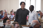 Two International Students in Estes Chapel by Asbury Theological Seminary Communications