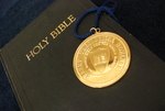 The Presidential Medal on Top of a Closed Bible - 9 by Asbury Theological Seminary Communications