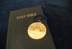 The Presidential Medal on Top of a Closed Bible - 12 by Asbury Theological Seminary Communications