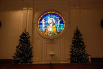 The Jesus Window in Estes Chapel at Christmas (jpg) by Asbury Theological Seminary Communications