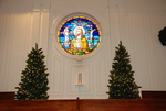 The Jesus Window in Estes Chapel at Christmas (jpg) - 2 by Asbury Theological Seminary Communications