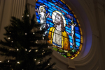 The Jesus Window in Estes Chapel at Christmas (jpg) - 4 by Asbury Theological Seminary Communications