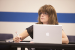 A Female Orlando Student Listening in Class by Asbury Theological Seminary Communications
