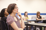 A Female Orlando Student Listening in Class - 4 by Asbury Theological Seminary Communications