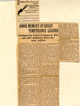 Box 10_29 (Scrapbook Materials- Willard, Frances E.--Funeral, 1898) by ATS Special Collections and Archives