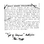 Box 7_5 (Subject Files- Fanaticism- Followers of the Holy Ghost- Clippings- 1908) by ATS Special Collections and Archives