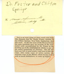 Box 7_6 (Subject Files- Fanaticism- Dr. Henry Foster, Clifton Springs- Clippings- 1901 by ATS Special Collections and Archives