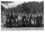 ESJ and J T Seamands with a group of Japanese people, 14 Dec 1961