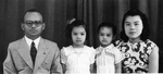 Mr and Mrs V D Kupusamy with children named after ESJ and Mabel at Anglo Chinese school, Mabel, born 27 June 1942; Stanley, born 2 August 1946