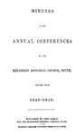 1848-1849 Minutes of the Annual Conferences of the Methodist Episcopal Church, South, for the Years 1848-1849