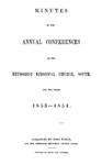 1853-1854 Minutes of the Annual Conferences of the Methodist Episcopal Church, South, for the Years 1853-1854