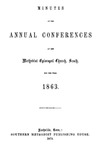 1863 Minutes of the Annual Conferences of the Methodist Episcopal Church, South, for the Year 1863