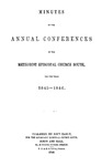 1845-1846 Minutes of the Annual Conferences of the Methodist Episcopal Church, South, for the Years 1845-1846