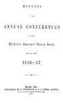 1856-1857 Minutes of the Annual Conferences of the Methodist Episcopal Church, South, for the Year 1856-1857 by Methodist Episcopal Church, South