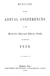 1858 Minutes of the Annual Conferences of the Methodist Episcopal Church, South, for the Year 1858