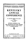 1936 Official Journal of the Kentucky Annual Conference of the Methodist Episcopal Church: The One Hundred and Tenth Session