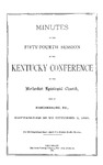 1880 Minutes of the Fifty-Fourth Session of the Kentucky Conference of the Methodist Episcopal Church