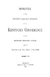 1898 Minutes of the Seventy-Second Session of the Kentucky Conference of the Methodist Episcopal Church by Methodist Episcopal Church