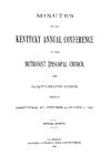 1904 Minutes of the Kentucky Annual Conference of the Methodist Episcopal Church: The Seventy-Eighth Session by Methodist Episcopal Church