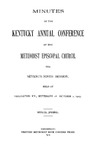1905 Minutes of the Kentucky Annual Conference of the Methodist Episcopal Church: The Seventy-Ninth Session by Methodist Episcopal Church