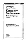 1912 Minutes of the Kentucky Conference of the Methodist Episcopal Church: The Eighty-Sixth Annual Session by Methodist Episcopal Church