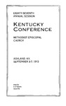 1913 Minutes of the Kentucky Annual Conference of the Methodist Episcopal Church: The Eighty-Seventh Annual Session by Methodist Episcopal Church