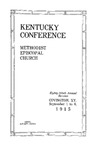 1915 Minutes of the Kentucky Annual Conference of the Methodist Episcopal Church: The Eighty-Ninth Annual Session