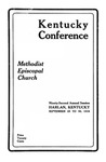 1918 Minutes of the Kentucky Annual Conference of the Methodist Episcopal Church: The Ninety-Second Annual Session by Methodist Episcopal Church