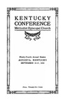 1920 Minutes of the Kentucky Annual Conference of the Methodist Episcopal Church: The Ninety-Fourth Annual Session by Methodist Episcopal Church