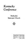 1923 Minutes of the Kentucky Annual Conference of the Methodist Episcopal Church: The Ninety-Seventh Annual Session