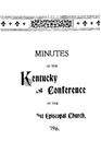 1896 Minutes of the Seventieth Session of the Kentucky Conference of the Methodist Episcopal Church by Methodist Episcopal Church