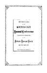 1872 Minutes of the Kentucky Annual Conference of the Methodist Episcopal Church, The Twentieth Session by Methodist Episcopal Church