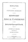 1877 Minutes of the Fiftieth Session of the Kentucky Annual Conference of the Methodist Episcopal Church