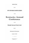 1928 Minutes of the One Hundred Eighth Session of the Kentucky Annual Conference of the Methodist Episcopal Church, South