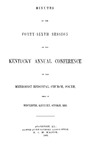 1866 Minutes of the Forty-Sixth Session of the Kentucky Annual Conference of the Methodist Episcopal Church, South by Methodist Episcopal Church, South