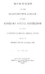 1867 Minutes of the Forty-Seventh Session of the Kentucky Annual Conference of the Methodist Episcopal Church, South