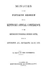 1870 Minutes of the Fiftieth Session of the Kentucky Annual Conference of the Methodist Episcopal Church, South