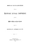 1875 Minutes of the Fifty-Fifth Session of the Kentucky Annual Conference of the Methodist Episcopal Church, South