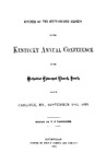 1882 Minutes of the Sixty-Second Session of the Kentucky Annual Conference of the Methodist Episcopal Church, South